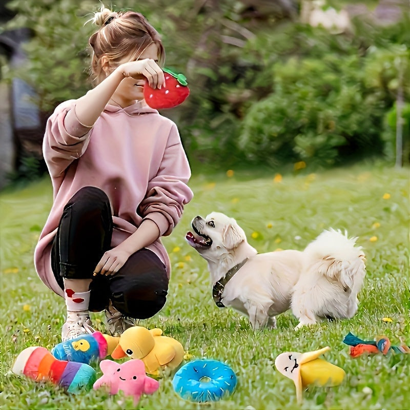 15pcs Cuddle Paws Cartoon Plush Dog Toy Set