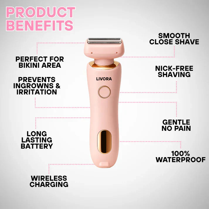Livora™ SmoothGlide Electric Shaver – Waterproof Hair Removal Electric Razor