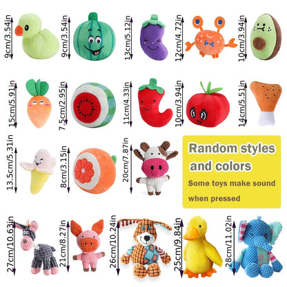 5 Random Style Dog Squeak Toy Set