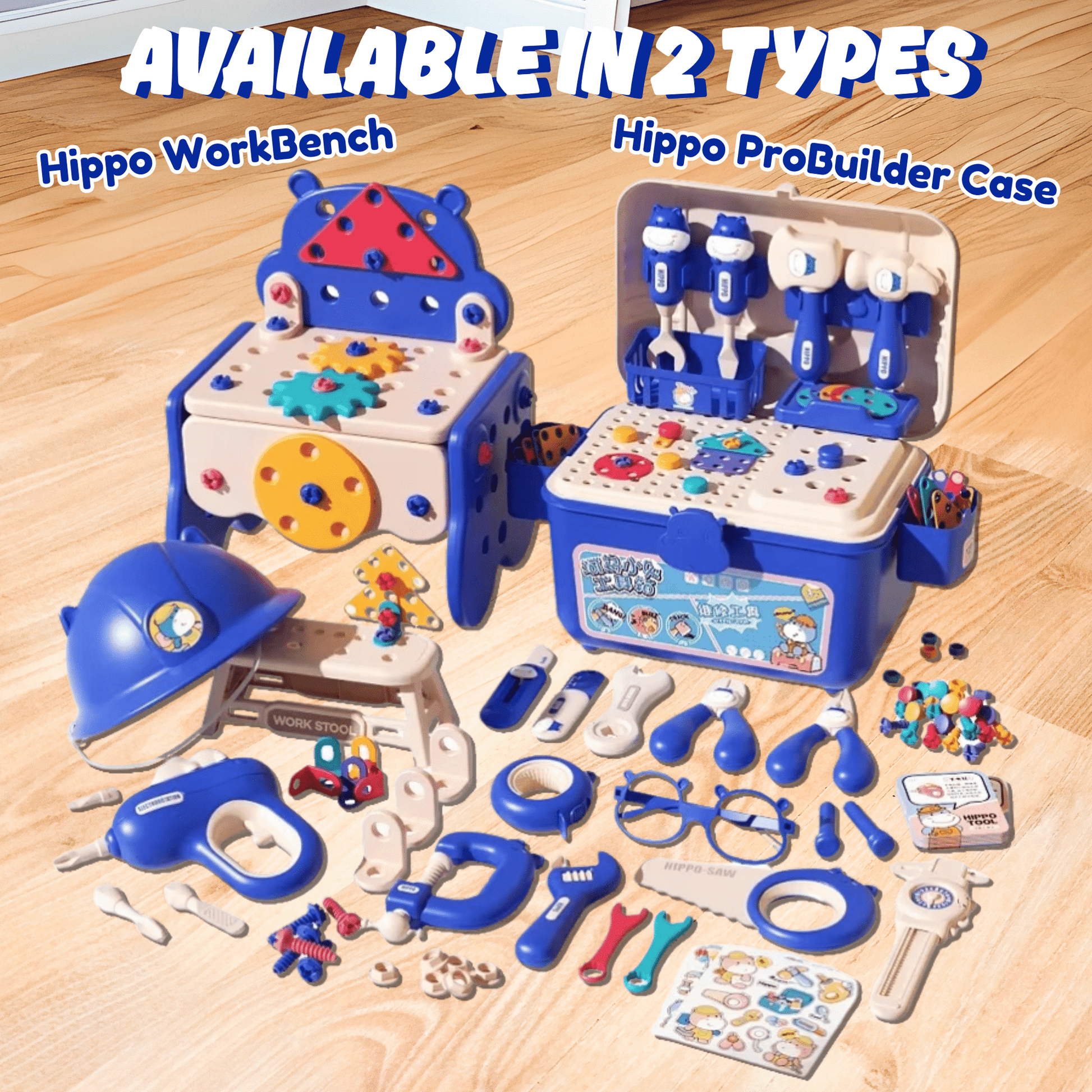 Hippo All - in - one Tool Hub DIY Montessori Tool Box Set - DIYative™