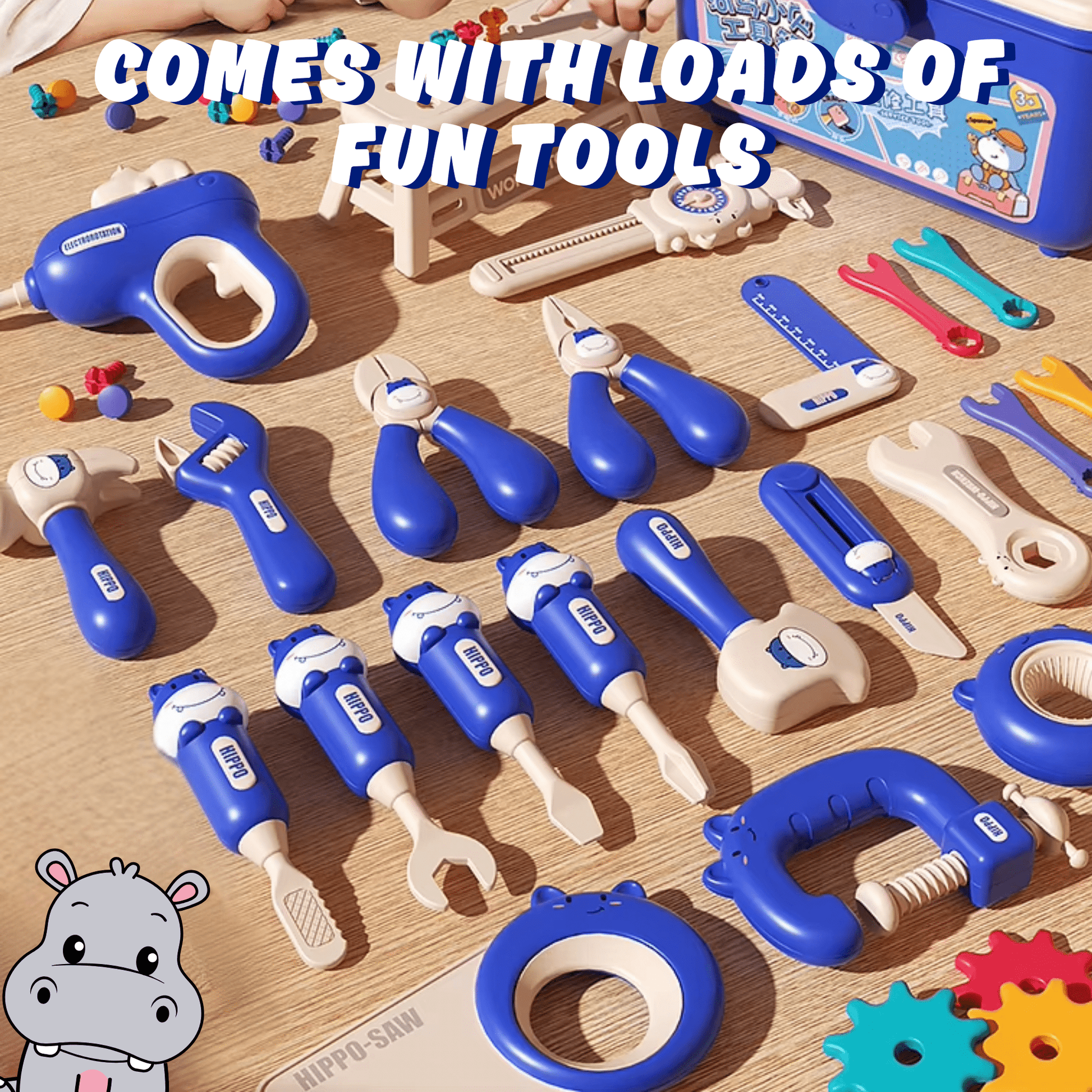 Hippo All - in - one Tool Hub DIY Montessori Tool Box Set - DIYative™
