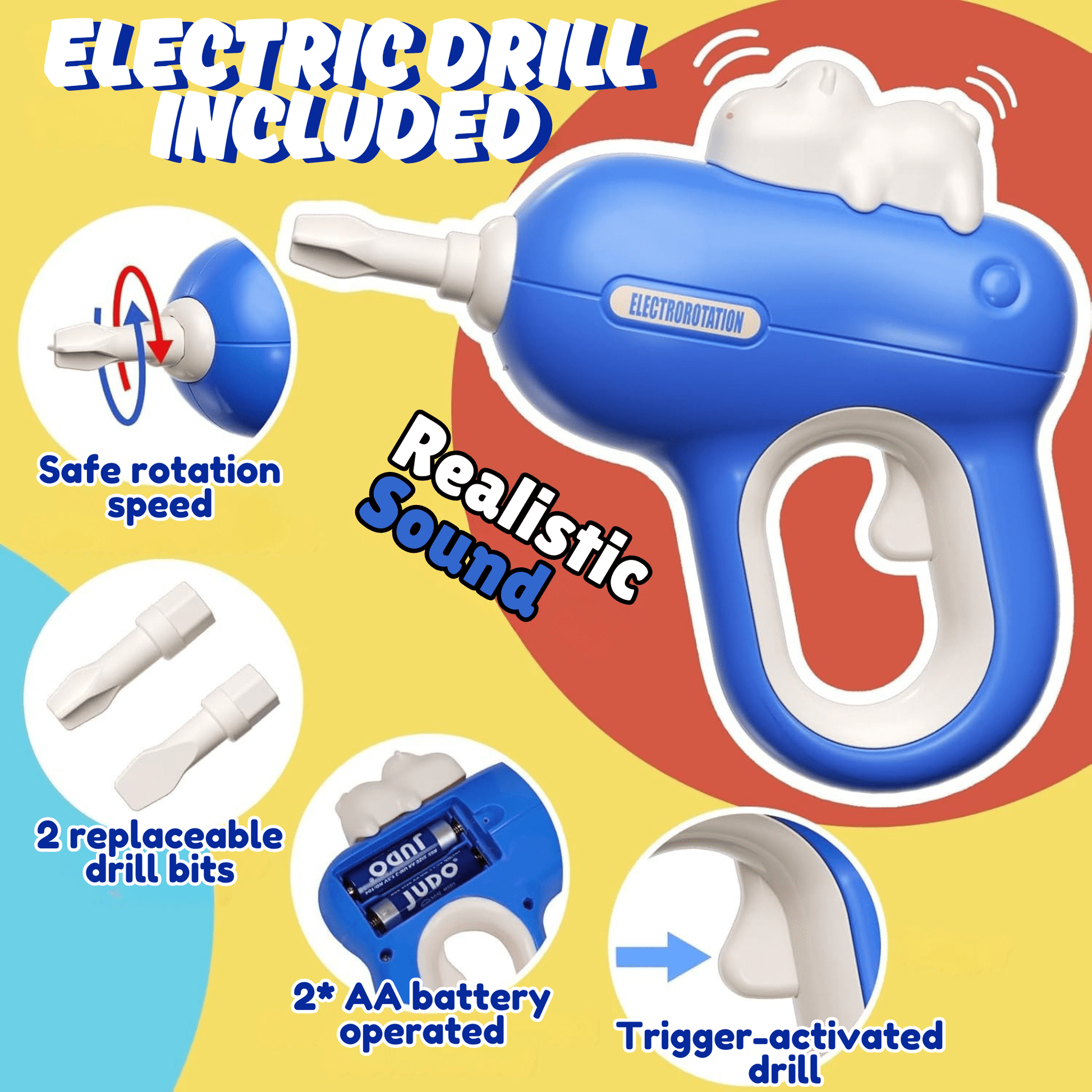 Hippo All - in - one Tool Hub DIY Montessori Tool Box Set - DIYative™